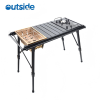 Table de camping pliante moderne, légère, portable, en aluminium, réglable en hauteur, pour pique-nique, barbecue, meubles d'extérieur, voyage en voiture