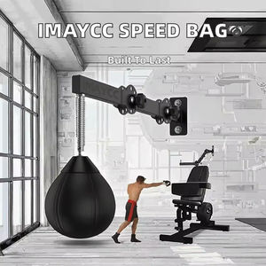 <span class=keywords><strong>Sac</strong></span> <span class=keywords><strong>de</strong></span> <span class=keywords><strong>frappe</strong></span> en cuir PU durable, pliable et réglable en hauteur, à fixer au mur, pour hommes, adultes et enfants - Cadeau anti-stress pour la <span class=keywords><strong>boxe</strong></span> (Noir) - Product Image 4