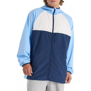 Veste de golf à capuche légère et fermeture éclair complète pour hommes, conçu sur mesure, coupe-vent des années 90 avec col montant pour le printemps - Product Image 5
