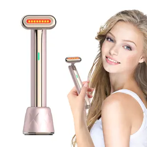 Visage cou levage masseur Rf peau raffermissant Machine soins de la peau baguette Ems microcourant dispositif de tonification du visage baguette de thérapie par la lumière rouge