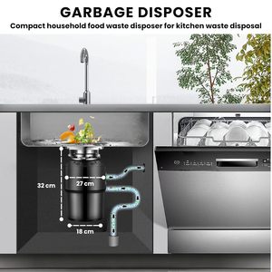 Cocina doméstica Acero inoxidable Alimentos Anti-mermelada Fregadero <span class=keywords><strong>de</strong></span> molienda Basura Eliminación y gestión <span class=keywords><strong>de</strong></span> <span class=keywords><strong>residuos</strong></span> sólidos - Product Image 6