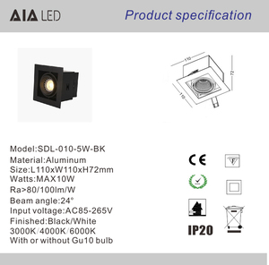 Interior IP20 empotrado montado G5.3 GU10 MR16 soporte abajo <span class=keywords><strong>foco</strong></span> carcasa Downlight <span class=keywords><strong>para</strong></span> decoración de Hotel <span class=keywords><strong>para</strong></span> <span class=keywords><strong>techo</strong></span> - Product Image 4