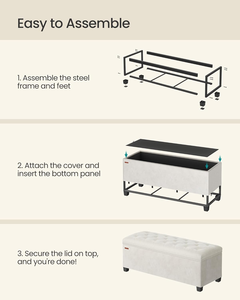 Banc <span class=keywords><strong>de</strong></span> rangement en tissu velours moderne, repose-pieds avec pieds, banc <span class=keywords><strong>de</strong></span> bout <span class=keywords><strong>de</strong></span> <span class=keywords><strong>lit</strong></span> et <span class=keywords><strong>coffre</strong></span> pour salon, chambre à coucher, entrée - Product Image 5