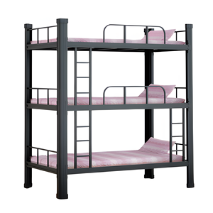 Chambre dormotoire pas cher <span class=keywords><strong>3</strong></span> <span class=keywords><strong>niveaux</strong></span> adulte fer métal cadre de lit en acier triple lit superposé - Product Image 3