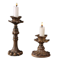 Chandelier antique multicouche en relief en forme de lotus, support de bougie LED en métal texturé pour bureau, style tibétain, pour table d'autel religieuse