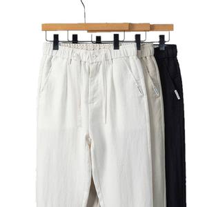 <span class=keywords><strong>Pantaloni</strong></span> larghi da uomo in <span class=keywords><strong>lino</strong></span> estivo e autunnale, <span class=keywords><strong>pantaloni</strong></span> dritti da nove pollici di grandi dimensioni, <span class=keywords><strong>pantaloni</strong></span> Casual Trendy e dimagranti - Product Image 6