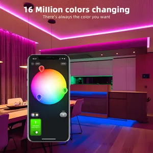 DOMRAEM Zigbee 3.0 สมาร์ทคอนโทรลเลอร์ LED 5-in-1 หรี่ไฟได้ RGB/RGBWCCT สำหรับ 30 ฮับ (Hu*e/<span class=keywords><strong>Echo</strong></span> <span class=keywords><strong>Plus</strong></span> ฯลฯ) รีโมทซิงค์เพลง - Product Image 5