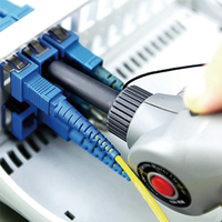 Nettoyeur de fibres optiques EDV-838 pour connecteurs SC, FC, LC, PC, APC contaminés et microscopes à fibres optiques