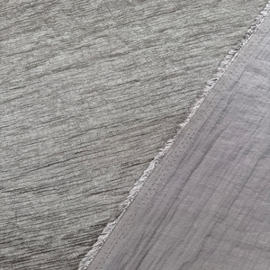 Solid Gray Crinkle Texture Fabric Lightweight Wrinkle Cloth For Summer Dress <b>Blouse</b> Hanfu Garment Wholesale - Product Image 2