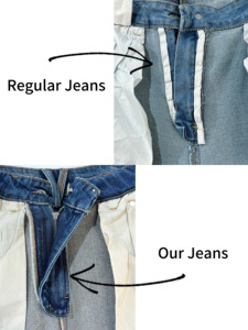 <span class=keywords><strong>Jean</strong></span> baggy pour <span class=keywords><strong>femme</strong></span> YUANBOFEI, coupe vintage, taille haute, en denim <span class=keywords><strong>bleu</strong></span>, décontracté, jambe large avec découpes latérales à œillets - Product Image 6
