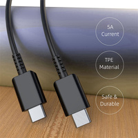 Venta al por mayor 5A Cable de datos 1M Tipo C a C 60W Cable de datos con transmisión de datos Vr Link Cable para teléfono móvil Galaxy S24