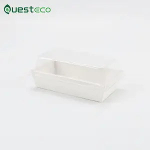Boîte de transport personnalisée à bas prix imprimée de qualité supérieure pour petit déjeuner Boîte de papier kraft de luxe à emporter pour sushi avec couvercle en plastique