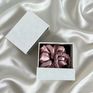 100% 19Mm Mulberry Scrunchies for Anti-Frizz Silk Tie Women Box Packaging Hair Bobbles - Product Image 3