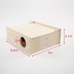 Criceto di legno nascondiglio prodotti di <span class=keywords><strong>vendita</strong></span> calda <span class=keywords><strong>in</strong></span> legno criceto casa ampiamente usato per gli amanti degli animali domestici legno criceto mensola organizzatore - Product Image 3