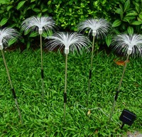 Lampes LED solaires étanches en fibre optique en forme de méduse, à brancher, pour la décoration de pelouse et de jardin