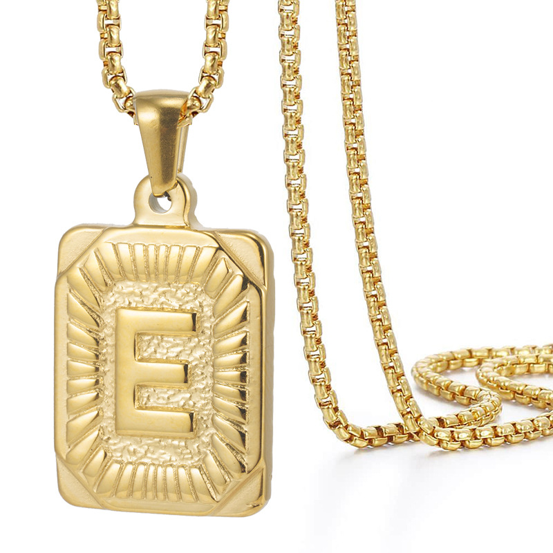 Letter E + Gold Color