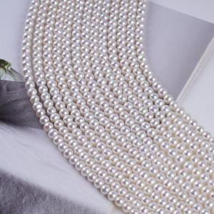 Venta Directa de Fábrica, Perlas Sueltas Redondas Blancas de Agua Dulce Naturales de 4-4.5mm, Forma de Patata, para Fabricación de Joyería y Collares, Venta al Por Mayor - Product Image 3