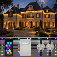 HRSYT Fabricant Personnalisé de Lumières LED à Points Pixel RGBW RGB de 30 mm, IP68, Blanc Chaud, Éclairage Extérieur Permanent pour Noël