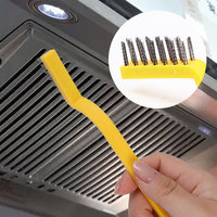 Ensemble de 3 mini brosses métalliques pour le nettoyage et l'élimination de la rouille, brosses métalliques industrielles de 7 pouces en acier inoxydable/nylon/poils en laiton