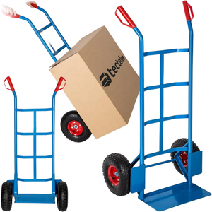 Heavy Duty 200 kg Pelle Cadre En Acier Sac De Chargement <span class=keywords><strong>Luge</strong></span> Roues En Caoutchouc <span class=keywords><strong>Air</strong></span> Boisson Caisse Transporteur Bleu Main Camion - Product Image 1