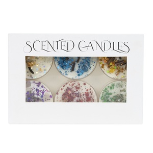 Vela Aromática de Cera de Soja con Lentejuelas de Flores Secas y Cristales, Adornos de Conchas, Hecha a Mano, Set de Regalo para el Día de la Madre - Product Image 5