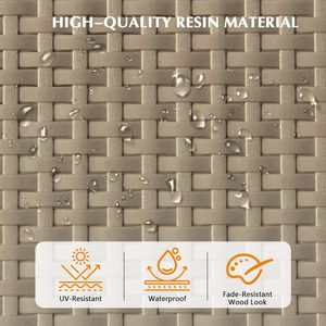 Ensemble de 2 chaises longues de piscine, avec dossier réglable en 6 positions, chaise longue en résine imperméable pour terrasse au bord de la piscine - Product Image 3