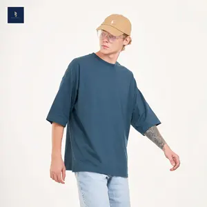 Low Price High Quality Blank Oversized Drop Shoulder Tshirts 100% Cotton Fabric O-Neck/V-Neck Sustainable Factory from Thailand