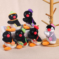 Magnetische kantelbare pinguïn knuffelhanger sleutelhanger klein dieren ornament fruit rugzak hanger kindercadeau PP polyester
