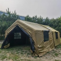 Tente de camping gonflable de luxe Bonuohongyi pour 8 à 12 personnes, en PVC imperméable 3000+ mm, double couche, quatre saisons, automatique et rapide