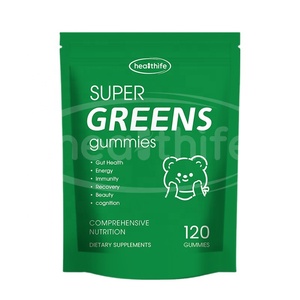 Suplemen Vitamin Bentuk Beruang Healthife Private Label Superfood Grade 120 Super Green Gummies - Product Image 2