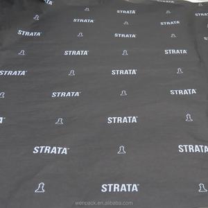 กระดาษห่อของขวัญผ้าไหมคอตตอนสีดำพิมพ์โลโก้สีขาวตามสั่ง สำหรับบรรจุภัณฑ์เสื้อผ้า - Product Image 5