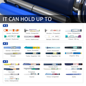 Insulin bút <span class=keywords><strong>Cooler</strong></span> du lịch trường hợp y học mát hộp epipen mang theo túi y tế TSA được phê duyệt tiểu đường du lịch Trường hợp với BIOGEL - Product Image 3