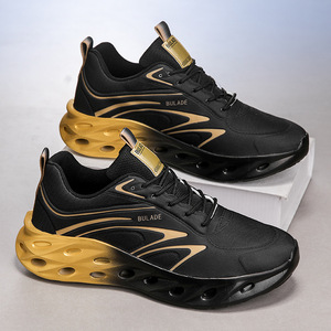 2025 zapatos de correr con cordones de alta calidad, hoja deportiva de moda con amortiguación, zapatos de jogging de punto hueco con estampado de llama, ligeros - Product Image 5