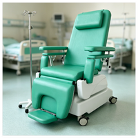 Fauteuil d'hémodialyse robuste MT MEDICAL avec 3 moteurs DC et coussin en PVC imperméable pour dialyse prolongée des patients.