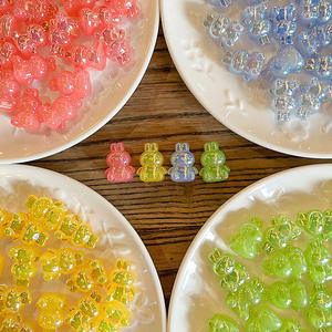 สร้อยข้อมือลูกปัดอะคริลิกทรงหลวมลูกปัดหลากสีทำด้วยมือลูกปัดกระต่ายน่ารัก - Product Image 2