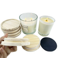Couvercle en bambou/bois pour bougeoir en verre à haute teneur en borosilicate ensembles de récipients hermétiques