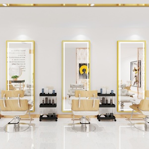 Nhà máy cung cấp cảm ứng thông minh kiểm soát chuyển đổi dẫn đường băng hình dạng lớn đầy đủ chiều dài thợ làm tóc tóc Salon gương spiegel Miroir - Product Image 6