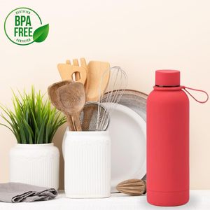 Phổ biến nhất màu đỏ thép không gỉ chai nước không có chì mà là máy rửa chén an toàn đi lại thể thao ngoài trời chai nước nóng - Product Image 5