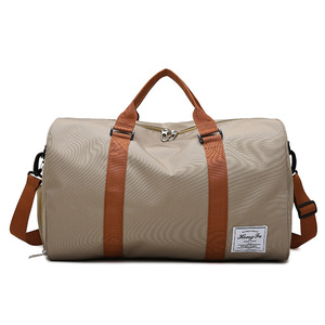 Vintage Contrast Strap Sports Duffel <b>Bag</b> Large Capacity Gym <b>Bag</b> Portable Weekend Overnight Travel Handbag With Detachable - Product Image 4