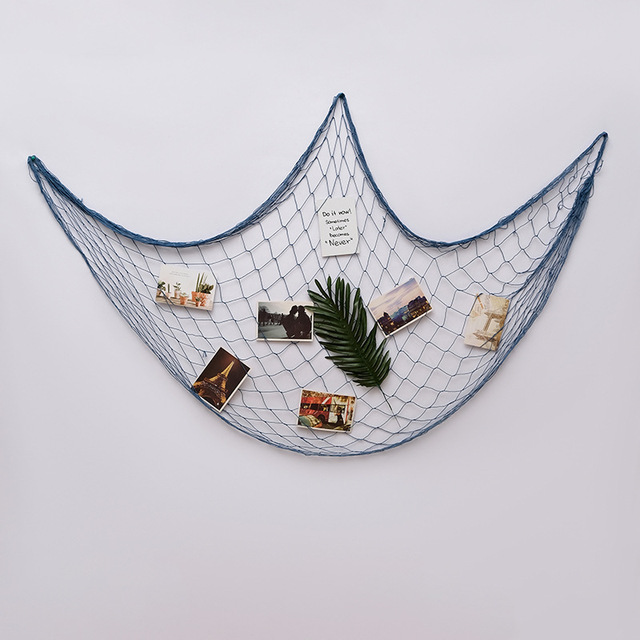 Newborn Photography Props Mediterranean Decorative Fishing Net Kindergarten Background Wall Decorative Hemp Rope Shell Net