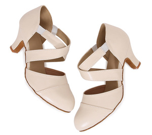 Zapatos de Baile Latino Cómodos para Mujer, Zapatos de Salsa de PU con Tacón Bajo de 3.5 cm, Sandalias de Baile de Salón, Jazz, <span class=keywords><strong>Tango</strong></span>, Cha Cha con Tiras Cruzadas en <span class=keywords><strong>el</strong></span> Tobillo - Product Image 4