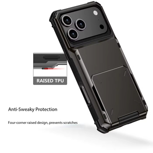 Para <span class=keywords><strong>iPhone</strong></span> 17 Case Wholesale Card Holder Cover Funda de teléfono a prueba de golpes para <span class=keywords><strong>iPhone</strong></span> 17 6 15 14 Pro Max Mobile Coque - Product Image 3