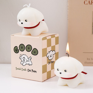 Cute Handmade Dog Shaped Scented <b>Candle</b> Creative Animal Figurine Aromatherapy <b>Candle</b> Holiday Souvenir <b>Gift</b> - Product Image 1