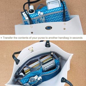 BSCI Factory Insert <b>Organizer</b> 13 Pockets for <b>Handbag</b> <b>Organizer</b> Purse 10.6 X 6.3 Inch Bag Credit Card - Product Image 2