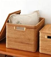 Paniers de rangement carrés en osier en gros, les moins chers, grands paniers de rangement en osier, paniers de rangement pour vêtements et jouets