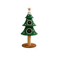 Stephan Roberts Arbre à chat multi-niveaux de style moderne avec poteaux à gratter et condos en peluche - Pour usage intérieur 52" H