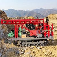 Foreuse rotative diesel pour exploration géologique, profondeur max. 400 m, échantillonnage de puits d'eau, machine de forage efficace avec pompe