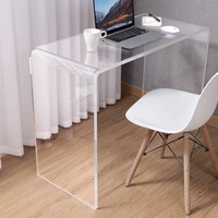 Bureau d'écriture moderne en acrylique à prix d'usine, table console pour usage commercial et domestique, installation facile