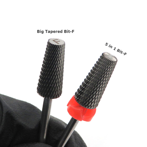 Bộ mũi khoan móng 5 trong 1 Fine Flat Top, đầu côn, dùng cho gel, mài móng, làm bằng cacbua - Product Image 6