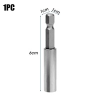 60mm 1/4in tige hexagonale tournevis magnétique tige d'extension barres support adaptateur de foret électrique changement rapide pièces d'outils à main
